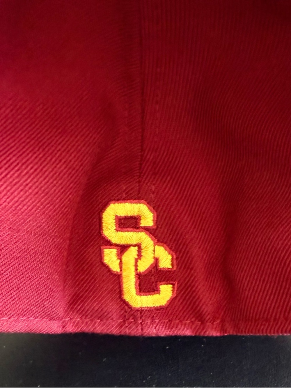 New Era Maroon Baseball Cap with Gold LA Logo - Picture 3 of 4